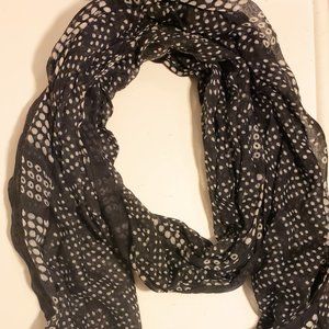 Black and White Polka Dot Scarf/Wrap